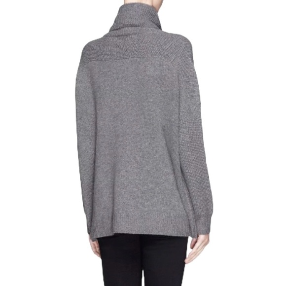 Vince Wool and Yak Turtleneck Sweater with Pockets in Grey Women’s Size Small - Picture 5 of 13